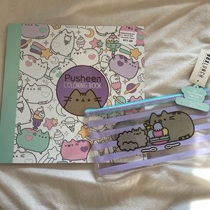 Pusheen coloring book and pencil case